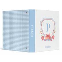 Personlig School Vapensköld Gingham Monogram