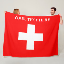 Personlig Schweiz Flagga Schweiz Swiss Europe Fleecefilt