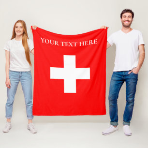Personlig Schweiz Flagga Schweiz Swiss Europe Fleecefilt