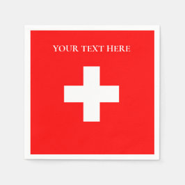 Personlig Schweiz Flagga Schweiz Swiss Europe Pappersservett