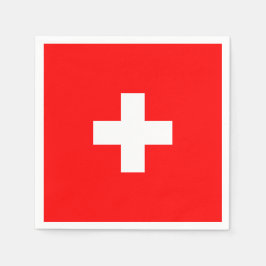 Personlig Schweiz Flagga Schweiz Swiss Europe Pappersservett