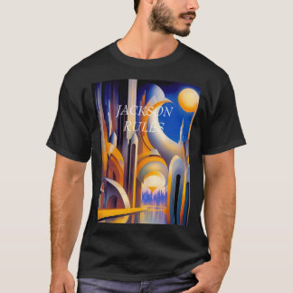PERSONLIG SCI-FI Futuristiska Geometric World T Shirt