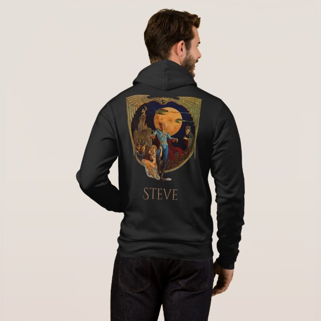 Personlig Sci-Fi Hero T Shirt (Hel baksida)