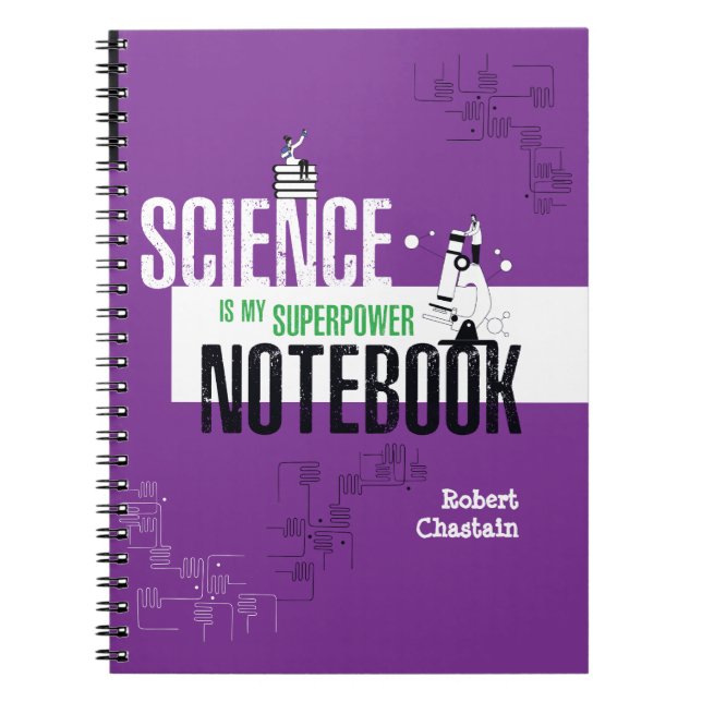 Personlig Science Biology Lab Notebook Anteckningsbok (Framsidan)