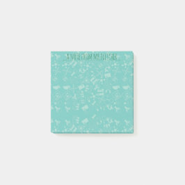 Personlig Science Icons Mönster Post-it Block