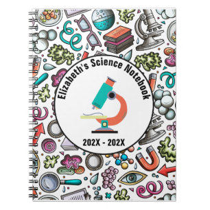 Personlig Science Notebook Cover - Lila Anteckningsbok