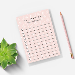 Personlig Science Teacher to Do List Post-it Block