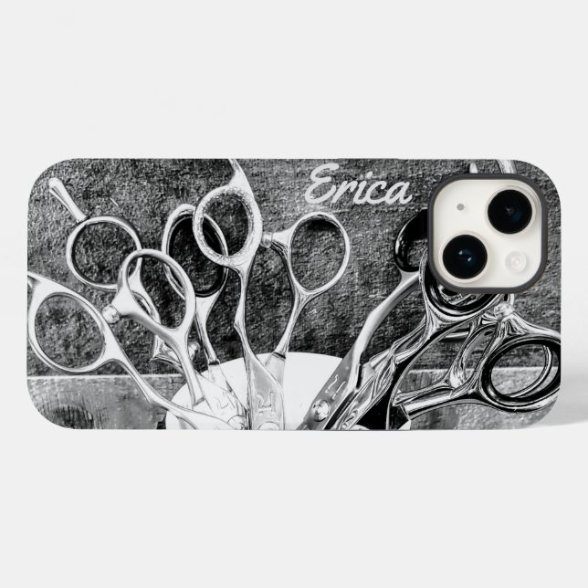 Personlig Scissor - Hair Stylist Phone Case (Baksida (horisontell))