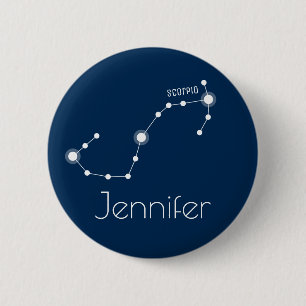 Personlig Scorpio Zodiac Constellation Knapp
