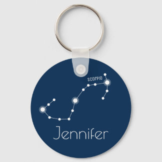 Personlig Scorpio Zodiac Constellation Nyckelring