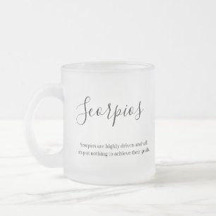 "Personlig Scorpios Zodiac-tecken och kvalitetsmär Frostad Glasmugg