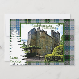 Personlig Scottish Henderson Klan Tartan Julkort