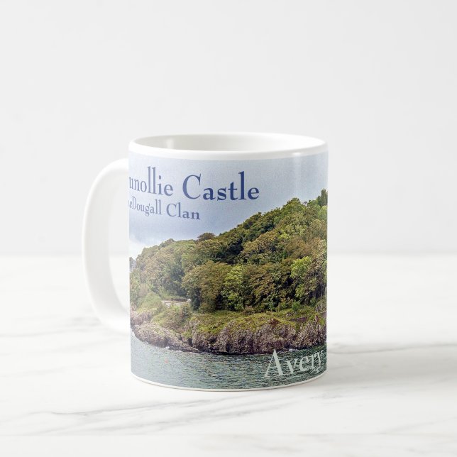 Personlig Scottish MacDougall Klan Castle Mugg (Framsida vänster)