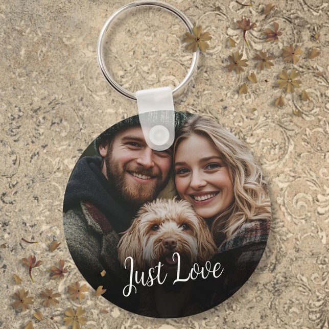 Personlig Script Message Couple Photo Nyckelring (Personalized Script Message Couple Photo Keychain)