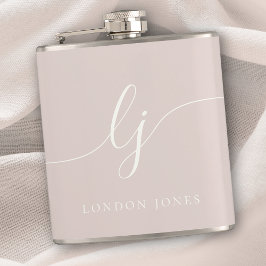 Personlig Script Monogram Rosa Bachelorette Fickplunta