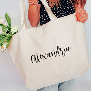 Personlig Script Namn Bridesmaid Jumbo Tygkasse