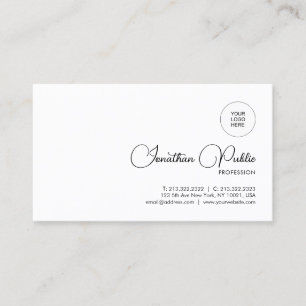 Personlig Script Namn Upload Company Logotyp Visitkort