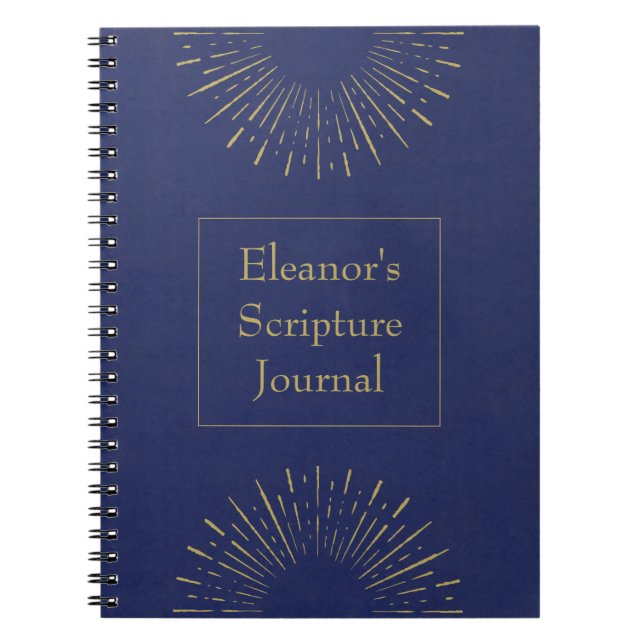 Personlig Scripture eller Bible Study Journal Anteckningsbok (Framsidan)