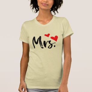 Personlig Se "Mrs" Shirt - för Fiancée, Bride T