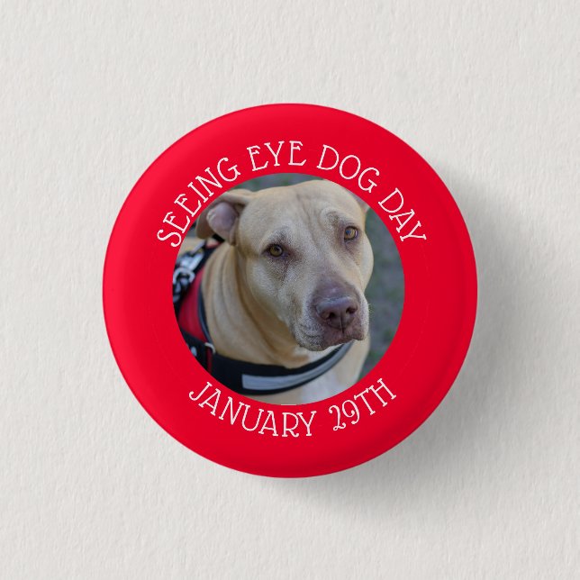 Personlig Se Öga Hund Dag 29 januari-knapp Knapp (Framsida)