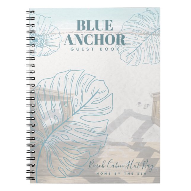 Personlig Sea Beach Front Cabin Hut GUEST BOK Anteckningsbok (Framsidan)