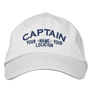 Personlig Sea Kapten Hat Broderad Keps