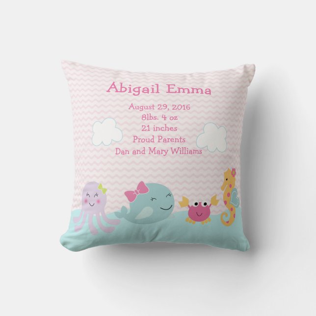 Personlig Sea Sweeties Pillow Keepsaké Kudde (Framsida)