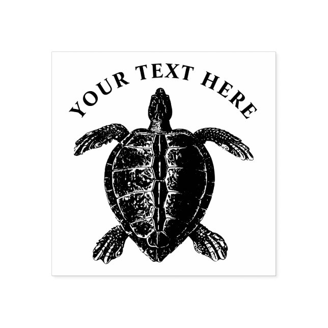Personlig Sea Turtle Stämpel (Tryck)