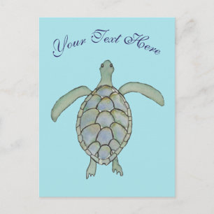 Personlig Sea Turtle-vykort Vykort