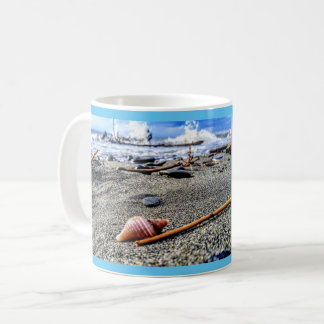 Personlig Seashell på stranden Kaffemugg