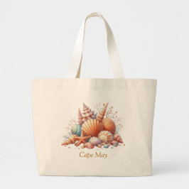 Personlig Seashell Tote Bag Jumbo Tygkasse