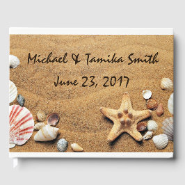 Personlig Seashells på Beach Wedding Gästböcker