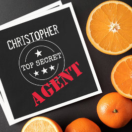 Personlig Secret Agent Barns födelsedag Party Pappersservett