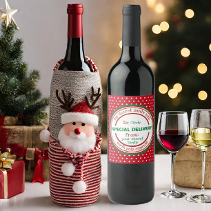Personlig Secret Santa Gift Vin-etikett Vinflaska Etikett