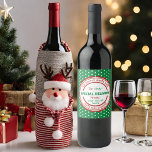Personlig Secret Santa Gift Vin-etikett Vinflaska Etikett<br><div class="desc">Anpassa den här vin-etiketten för en perfekt Hemlig julklapp!</div>