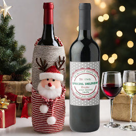 Personlig Secret Santa Gift Vin-etikett Vinflaska Etikett
