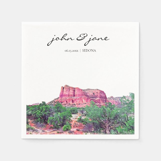 Personlig Sedona AZ Napkins Pappersservett (Framsidan)