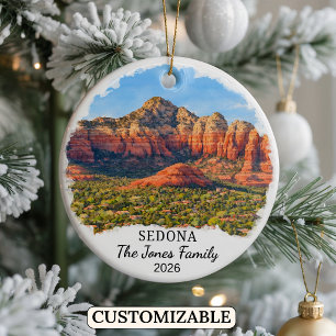 Personlig Sedona-ornament, Anpassad Arizona Julgransprydnad Keramik