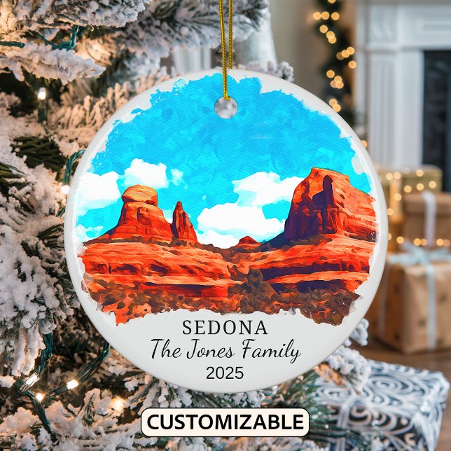 Personlig Sedona Ornament, delstaten Arizona Julgransprydnad Keramik (Skapare uppladdad)
