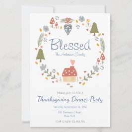 Personlig Segen Tacksam Middagsparty Inbjudningar