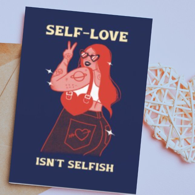 Personlig Self Kärlek Valentines day Helgkort (Buy or Download Now!)