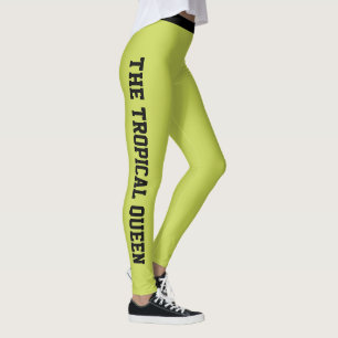 Personlig semester Klassisk Limegrön Svart Leggings