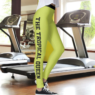Personlig semester Klassisk Limegrön Svart Leggings