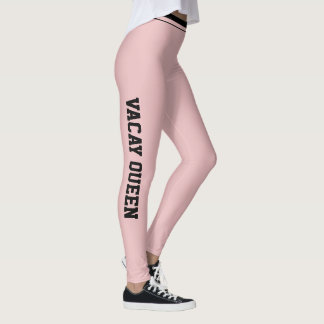 Personlig semester kul Klassisk rosaröd svart Leggings