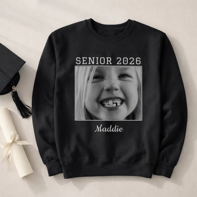 Personlig Senior 2026 anpassad Foto examen T Shirt (Skapare uppladdad)