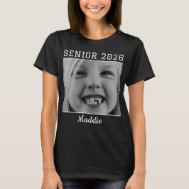 Personlig Senior 2026 anpassad Foto examen T Shirt