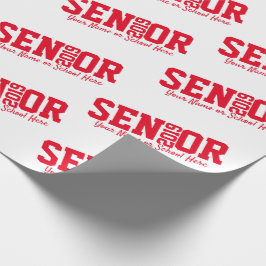 Personlig Senior Block Brev, klass 2019 Red Presentpapper