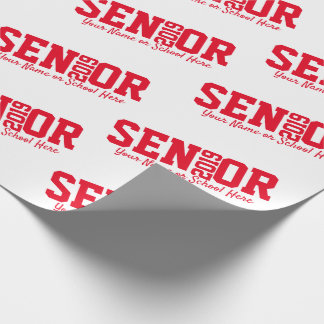 Personlig Senior Block Brev, klass 2019 Red Presentpapper