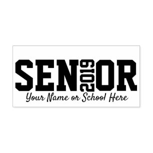 Personlig Senior Block Brev, klass 2019 Självfärgande Stämpel