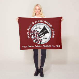 Personlig Senior Cheerleader Gifts, Billigt Cheer Fleecefilt